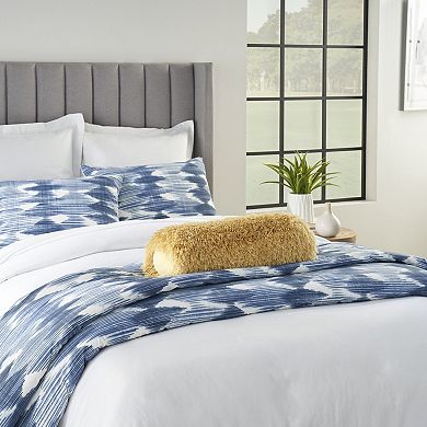 HomeRoots 5" X 20" Yellow Shag Bolster Throw Pillow