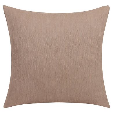 HomeRoots 24" Brown Cotton Throw Pillow With Buttons
