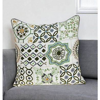 HomeRoots 22" Off White Cotton Throw Pillow