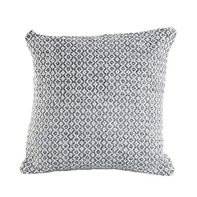 HomeRoots Set of Two Gray and White Geometric Cotton Throw Pillow