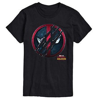Men's Marvel Deadpool & Wolverine Logo Clawed Graphic Tee