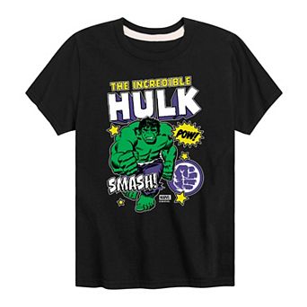 Boys 8-20 Marvel The Incredible Hulk Sticker Collage Graphic Tee