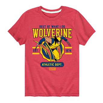 Boys 8-20 Marvel Wolverine Athletic Dept. Collegiate Graphic Tee