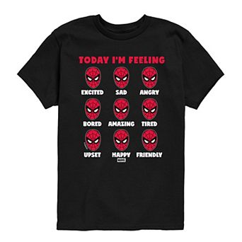 Boys 8-20 Marvel Boy's Spider-Man Today I'm Feeling Graphic Tee