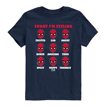 Boys 8-20 Marvel Boy's Spider-Man Today I'm Feeling Graphic Tee