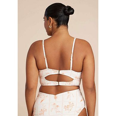 ELOQUII Women's Plus Size Bustier Swim Top