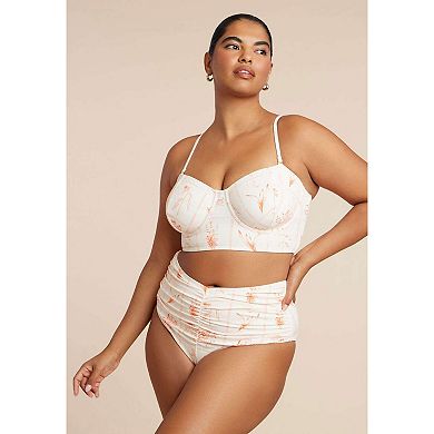 ELOQUII Women's Plus Size Bustier Swim Top
