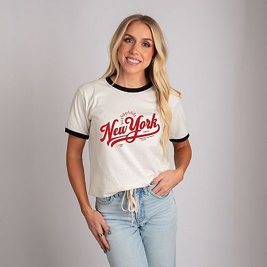 New York Retro Red - Women's Ringer Graphic T-Shirt