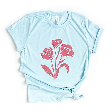 Pink Roses - Women's Short Sleeve Graphic T-Shirt
