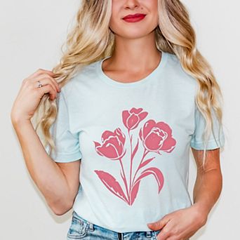 Pink Roses - Women's Short Sleeve Graphic T-Shirt