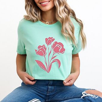 Pink Roses - Women's Short Sleeve Graphic T-Shirt