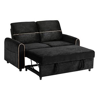 Merax Chenille Pull Out Sofa Bed, 58-inch Sofa Bed, Sleeper Sofa