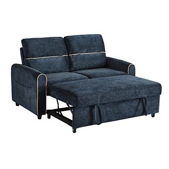 Merax Chenille Pull Out Sofa Bed, 58-inch Sofa Bed, Sleeper Sofa