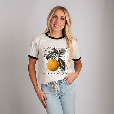 Florida Orange - Women's Ringer Graphic T-Shirt