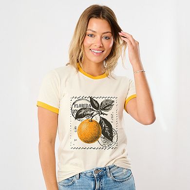 Florida Orange - Women's Ringer Graphic T-Shirt