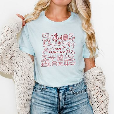 San Francisco Sketched - Women's Short Sleeve Graphic T-Shirt