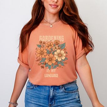 Gardening Is My Love Language - Women's Garment Dyed Graphic T-Shirt