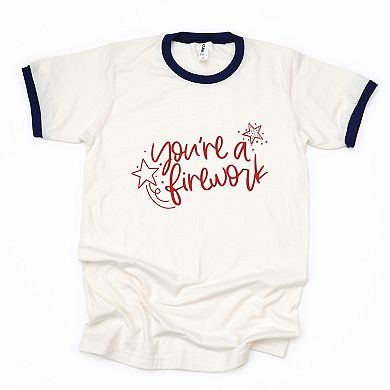 You're A Firework - Women's Ringer Graphic T-Shirt