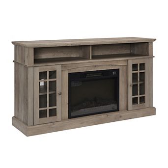 Merax Classic TV Media Stand Modern Entertainment Console with 23" Fireplace Inset for TV