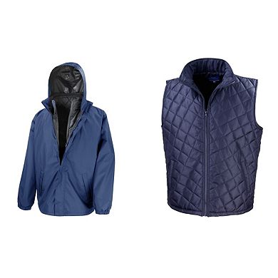 Result Mens Core 3-in-1 Jacket With Quilted Bodywarmer Jacket