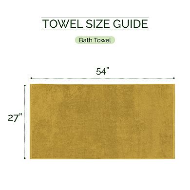 Elegant Comfort 2 Pc Turkish Cotton Three Line Popcorn Bath Towel Set, 27 x 54 inch