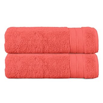 Elegant Comfort 2 pc Turkish Cotton Three Line Popcorn Bath Towel Set, 27 x 54 inch