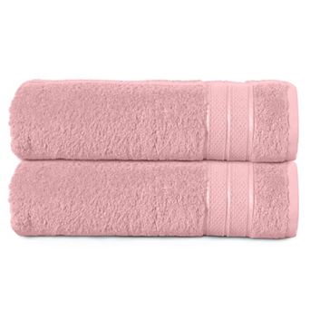 Elegant Comfort 2 pc Turkish Cotton Three Line Popcorn Bath Towel Set, 27 x 54 inch