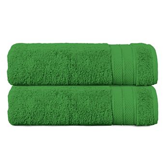 Elegant Comfort 2 pc Turkish Cotton Three Line Popcorn Bath Towel Set, 27 x 54 inch