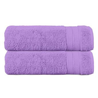 Elegant Comfort 2 pc Turkish Cotton Three Line Popcorn Bath Towel Set, 27 x 54 inch
