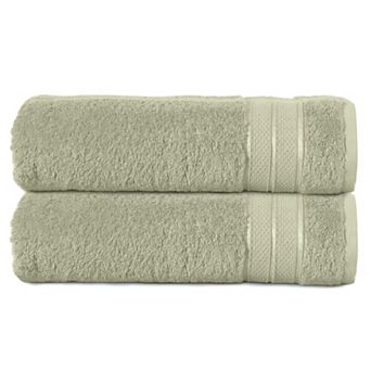 Elegant Comfort 2 pc Turkish Cotton Three Line Popcorn Bath Towel Set, 27 x 54 inch