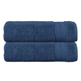 Elegant Comfort 2 pc Turkish Cotton Three Line Popcorn Bath Towel Set, 27 x 54 inch