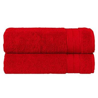 Elegant Comfort 2 pc Turkish Cotton Three Line Popcorn Bath Towel Set, 27 x 54 inch