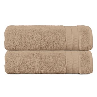 Elegant Comfort 2 pc Turkish Cotton Three Line Popcorn Bath Towel Set, 27 x 54 inch