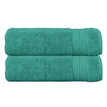Elegant Comfort 2 pc Turkish Cotton Three Line Popcorn Bath Towel Set, 27 x 54 inch