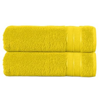 Elegant Comfort 2 pc Turkish Cotton Three Line Popcorn Bath Towel Set, 27 x 54 inch