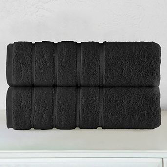 Elegant Comfort 2 pack premium turkish cotton 4 lines stripe bath towel set 27 x 54 inch