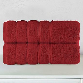 Elegant Comfort 2 pack premium turkish cotton 4 lines stripe bath towel set 27 x 54 inch