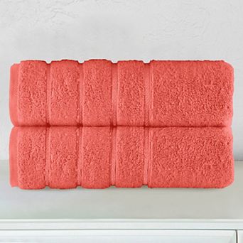 Elegant Comfort 2 pack premium turkish cotton 4 lines stripe bath towel set 27 x 54 inch