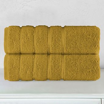 Elegant Comfort 2 pack premium turkish cotton 4 lines stripe bath towel set 27 x 54 inch