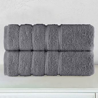 Elegant Comfort 2 pack premium turkish cotton 4 lines stripe bath towel set 27 x 54 inch