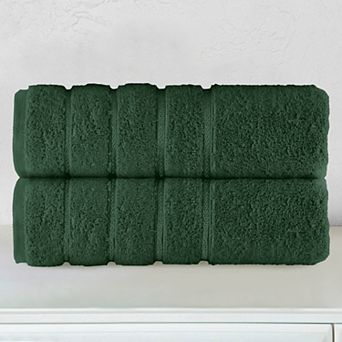 Elegant Comfort 2 pack premium turkish cotton 4 lines stripe bath towel set 27 x 54 inch