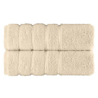 Elegant Comfort 2 pack premium turkish cotton 4 lines stripe bath towel set 27 x 54 inch