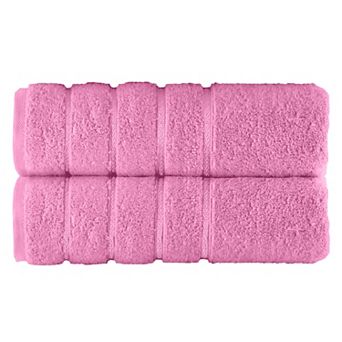 Elegant Comfort 2 pack premium turkish cotton 4 lines stripe bath towel set 27 x 54 inch