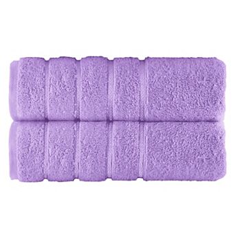 Elegant Comfort 2 pack premium turkish cotton 4 lines stripe bath towel set 27 x 54 inch