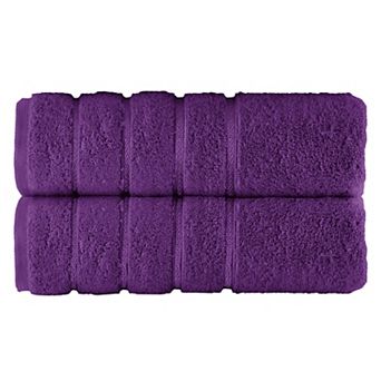 Elegant Comfort 2 pack premium turkish cotton 4 lines stripe bath towel set 27 x 54 inch