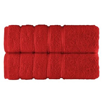 Elegant Comfort 2 pack premium turkish cotton 4 lines stripe bath towel set 27 x 54 inch