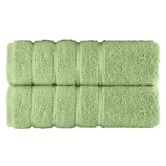 Elegant Comfort 2 pack premium turkish cotton 4 lines stripe bath towel set 27 x 54 inch