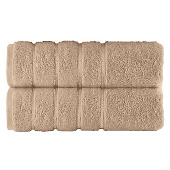 Elegant Comfort 2 pack premium turkish cotton 4 lines stripe bath towel set 27 x 54 inch