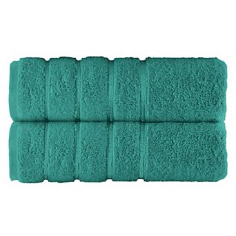 Elegant Comfort 2 pack premium turkish cotton 4 lines stripe bath towel set 27 x 54 inch