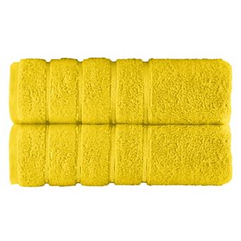 Elegant Comfort 2 pack premium turkish cotton 4 lines stripe bath towel set 27 x 54 inch